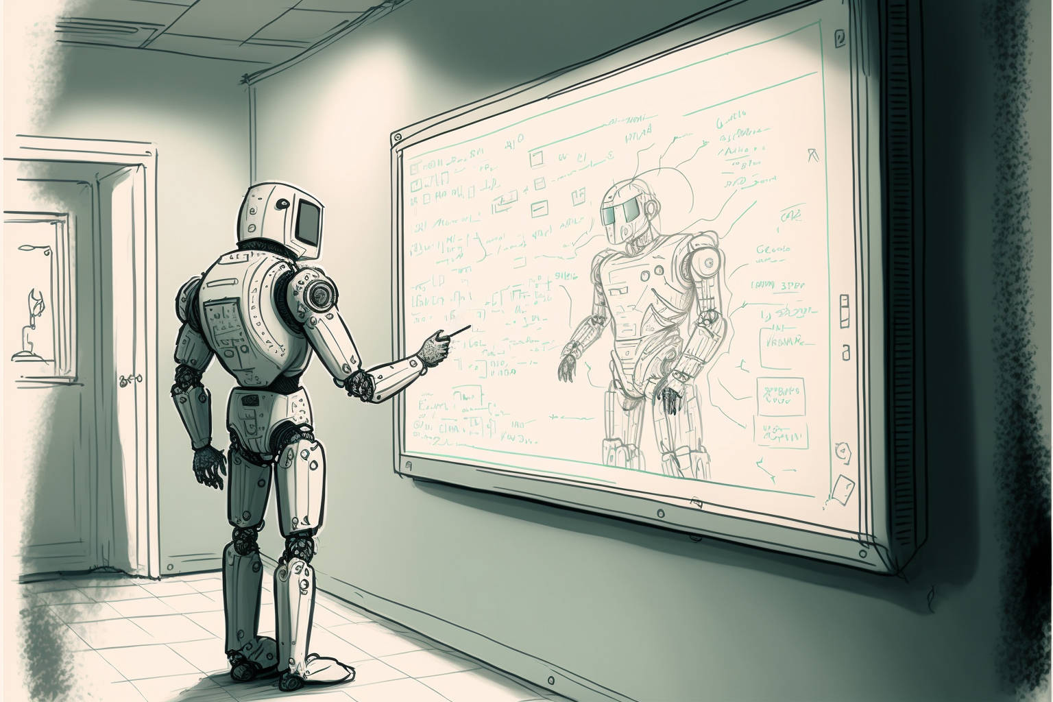 Robot Reading Whiteboard